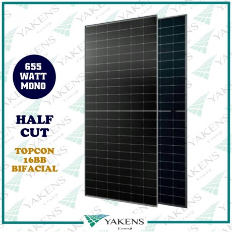 655 Watt Half Cut Monokristal Topcon Güneş Paneli A KaliteBıfacıal 132 Cell 16BB Lexron
